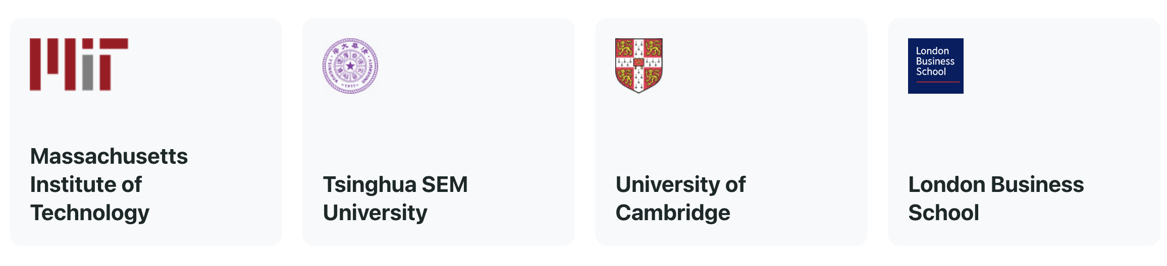 CaseCoach partner universities including Harvard, MIT Sloan, LBS, and HEC Paris